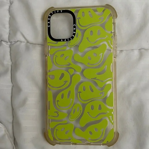 Phone Case Casetify Neon Green Case Neon Green Casetify Smiley